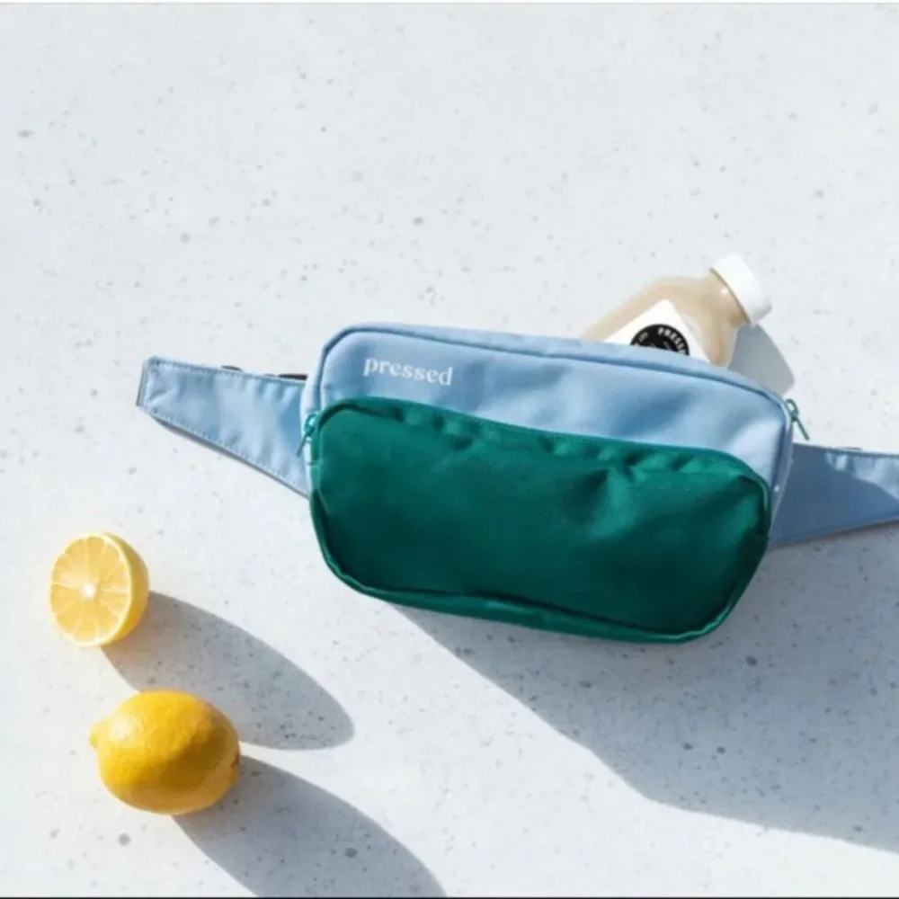 NEW - Limited Edition Pressed Juice Insulated Fanny Pack - Blue/Green - SEALED - Picture 2 of 8